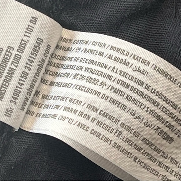 HOLLISTER Black Cutoff Shorts 1 25 Super Distressed Jean - Picture 9 of 9